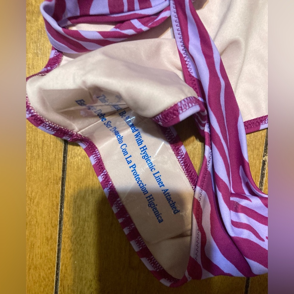 NWT Ladies 34C & Small 4/6 2 Piece Shade & Shore Purple Zebra Bikini Set - Picture 9 of 15